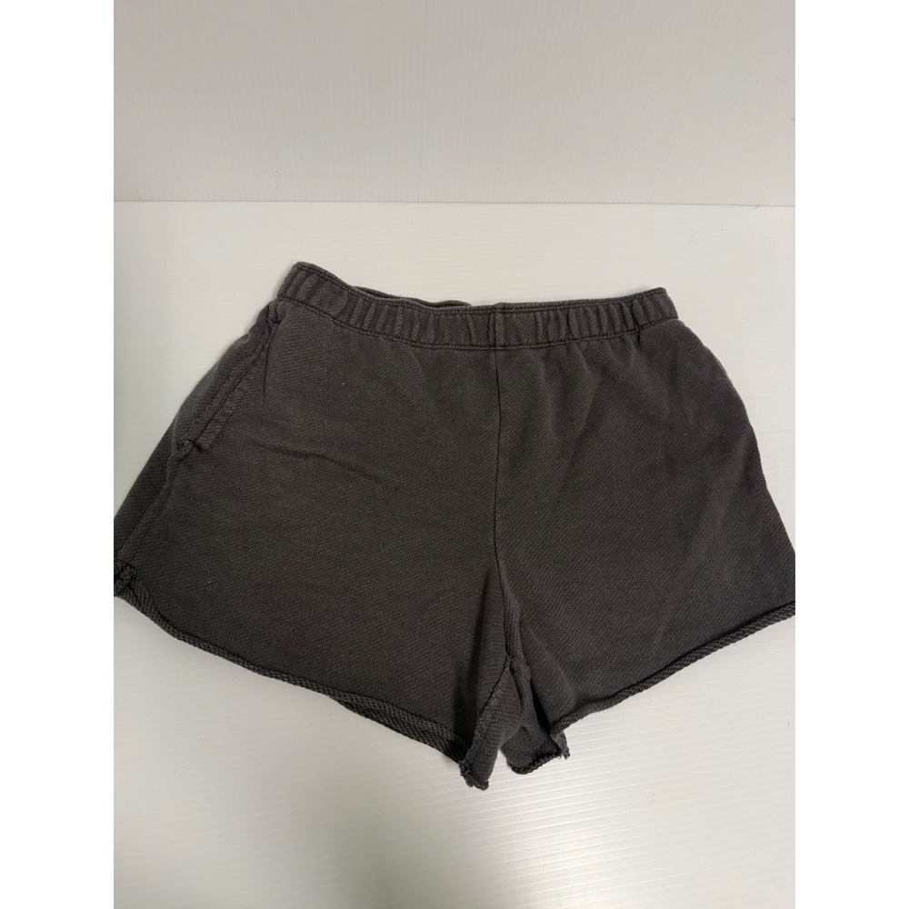 Aerie Grey Waffle Knit Lounge Shorts Elastic Waist Pockets Medium
